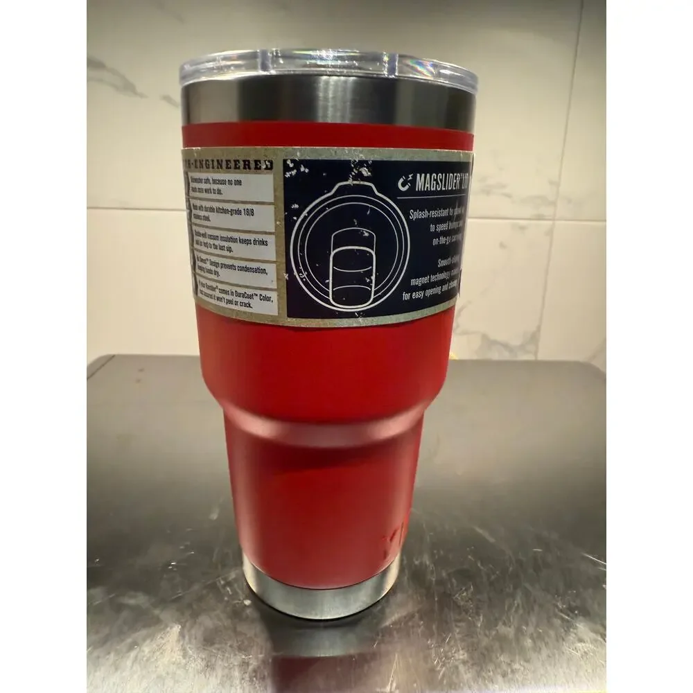 NWT YETI Rambler 30 oz Tumbler with MagSlider Lid – Rescue Red